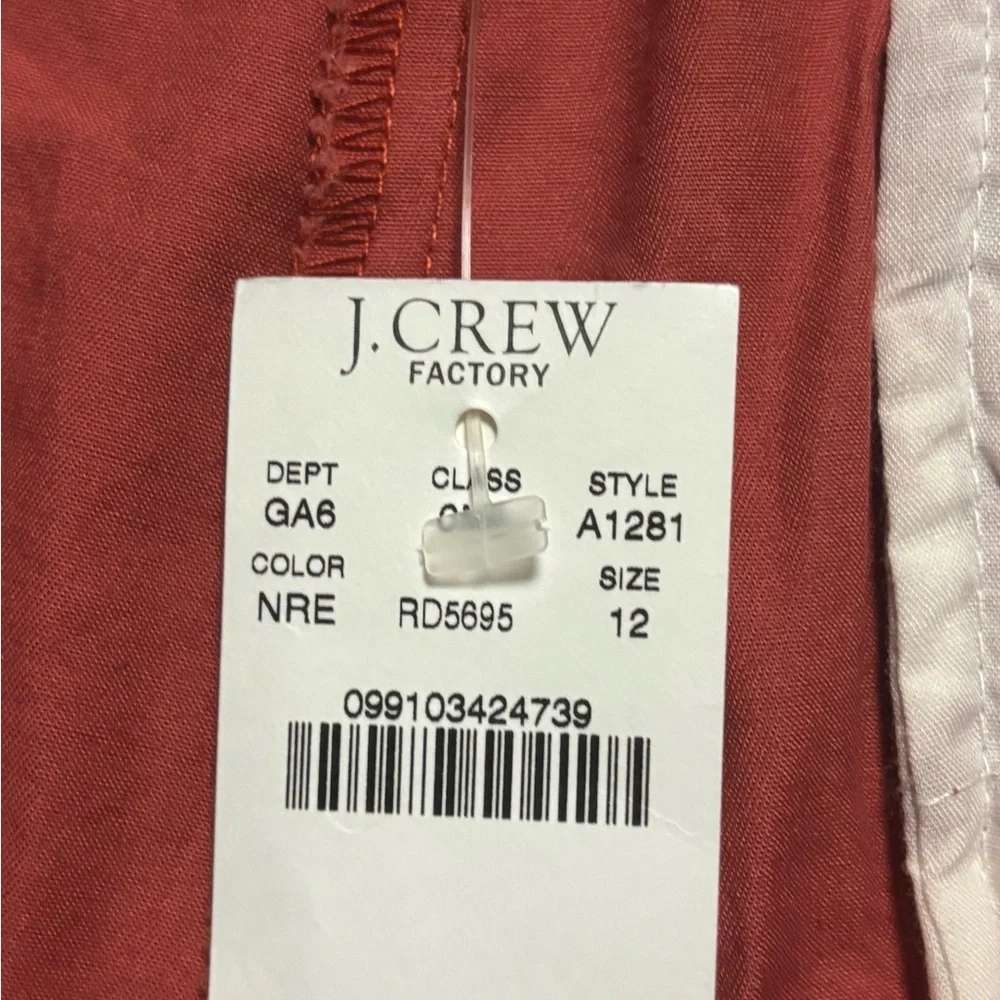 J. Crew Women Coral 100% Cotton Chino Broken In Shorts Size 12 7” - Picture 6 of 7